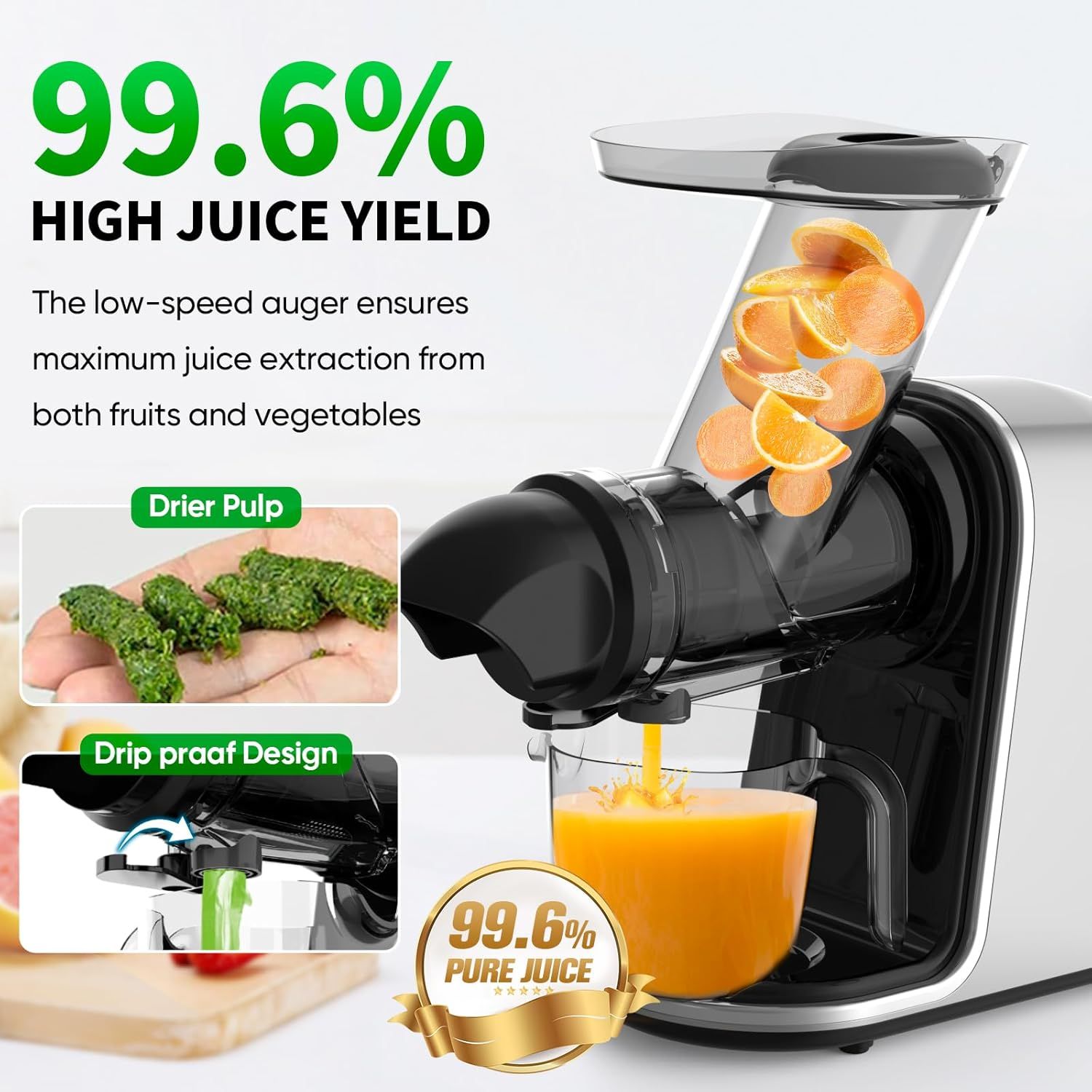 COZII 冷壓榨汁機【折後 $39.99 Prime 包郵】