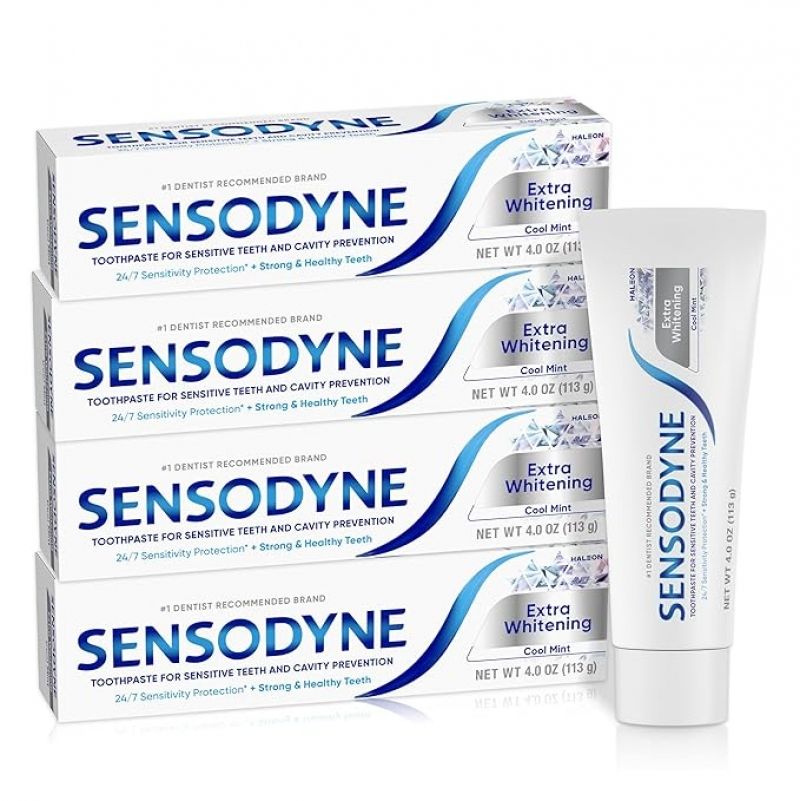 Sensodyne 敏感护齿美白牙膏 4oz, 4支 $18.74(原价$24.99)