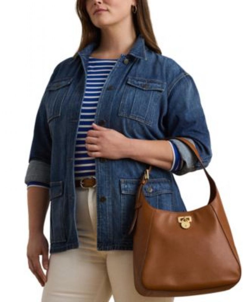 ihocon: Lauren Ralph Lauren Leather Large Tanner Shoulder Bag 真皮包包