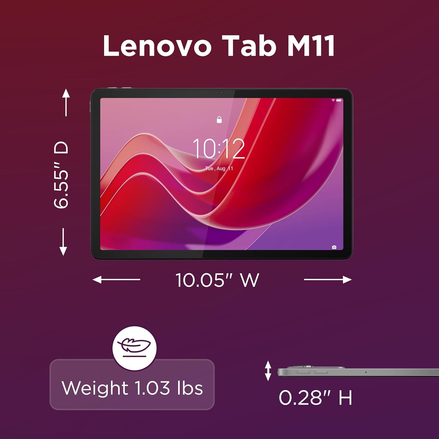 Lenovo Tab M11, 11寸平板电脑 (MediaTek Helio G88, 4GB, 128GB) $129.99(原价$189)