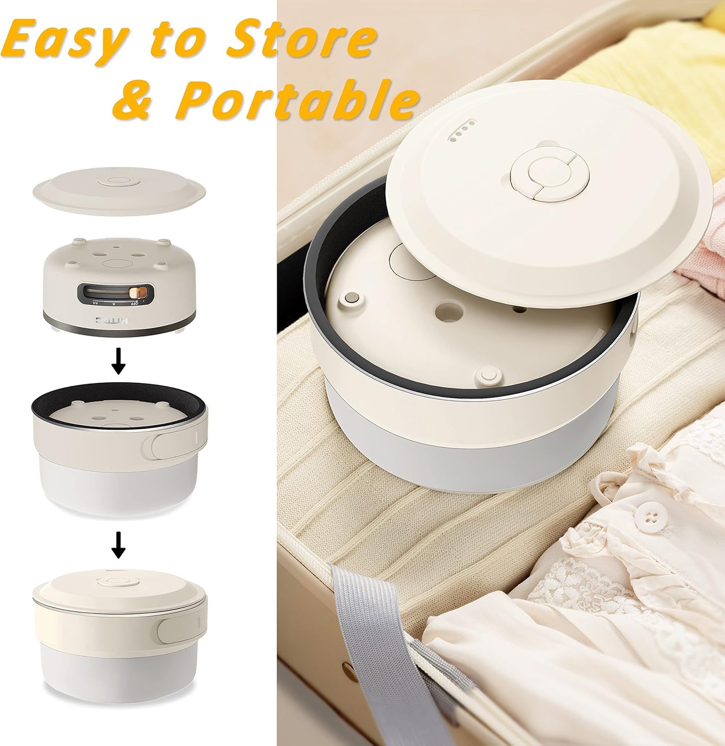 【折後$57.99】HYTRIC 折疊旅行熱水壺+電煮鍋套裝（便攜出差神器）