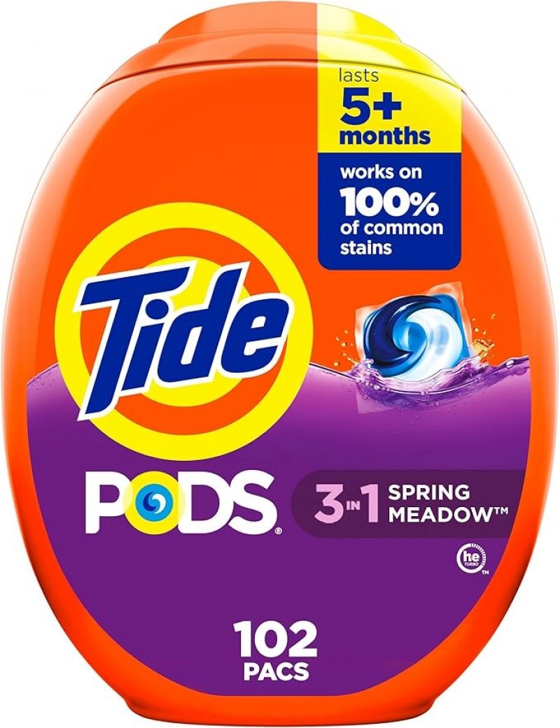 Tide PODS 3合1洗衣膠囊 102個 4罐$54.43, 算起來1罐才$13.6(原價$99.76)