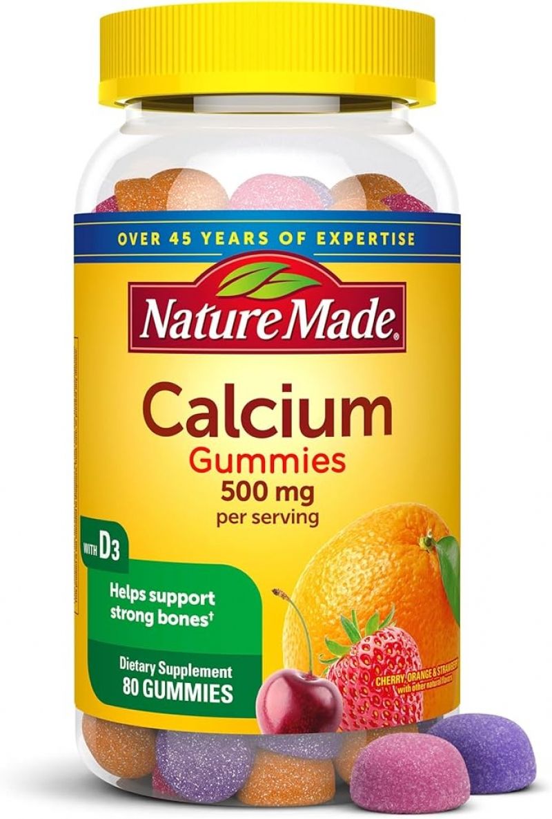 ihocon: Nature Made Calcium Gummies 500 mg Per Serving with Vitamin D3 鈣軟糖 80粒(40天份)