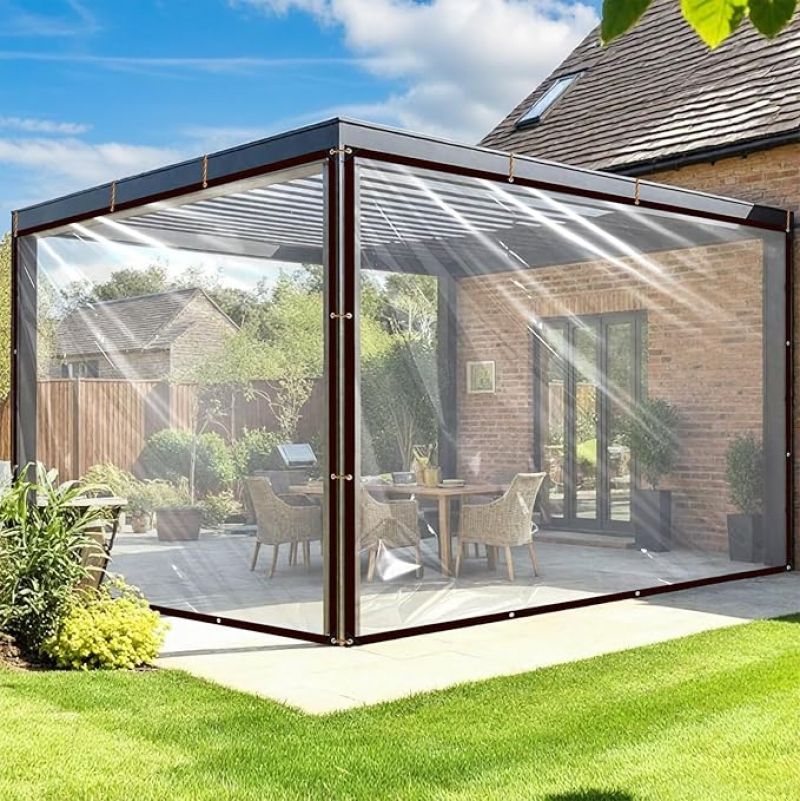 ihocon: Vteyeya Clear Plastic Tarps 透明塑料防水布 6X8尺
