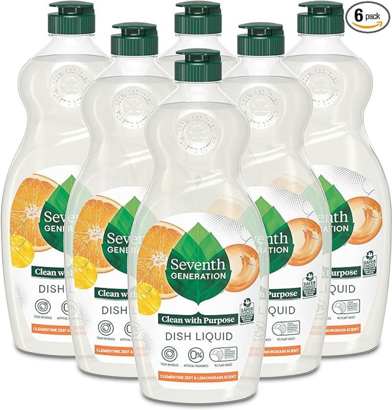 ihocon: Seventh Generation Dish Liquid Soap Clementine Zest Lemongrass 洗碗精 19 oz, 6瓶