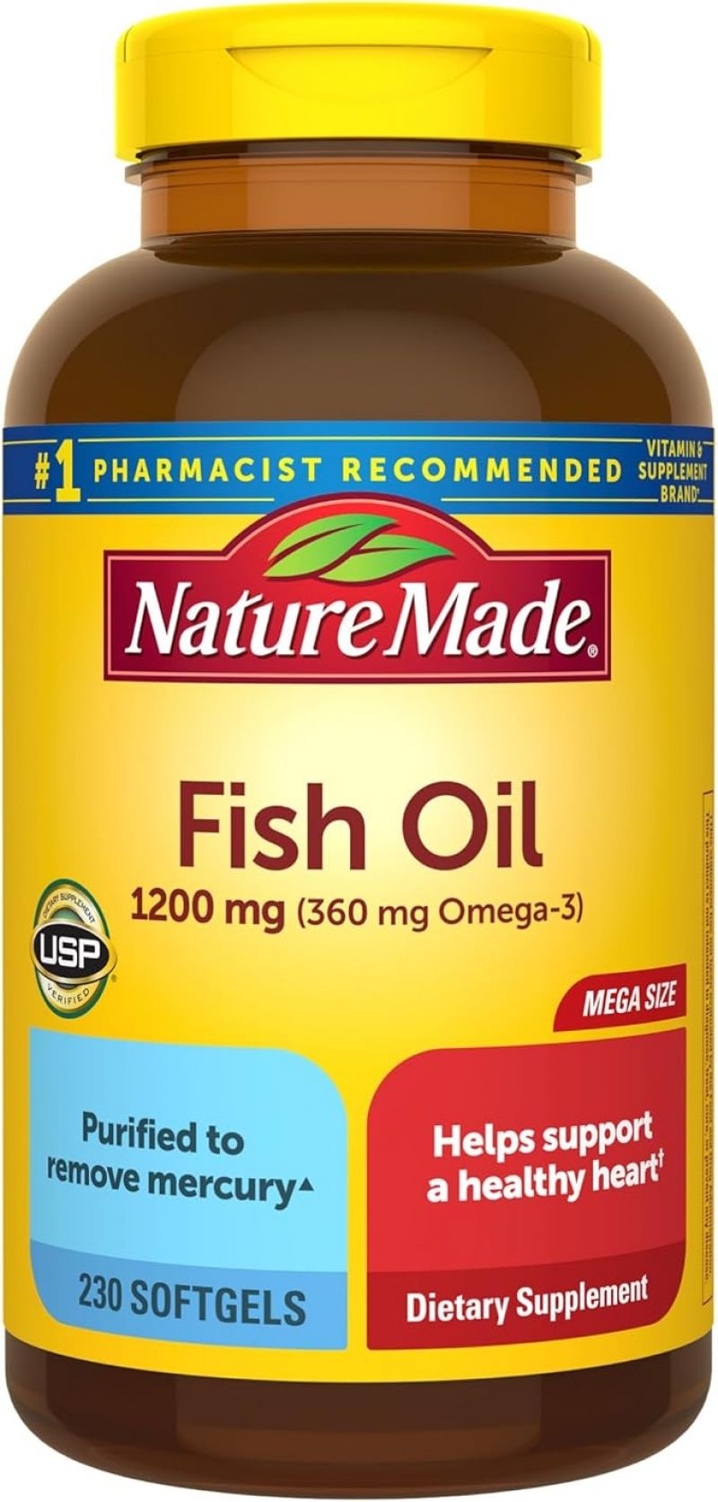 ihocon: Nature Made Fish Oil 1200 mg 鱼油, 230粒