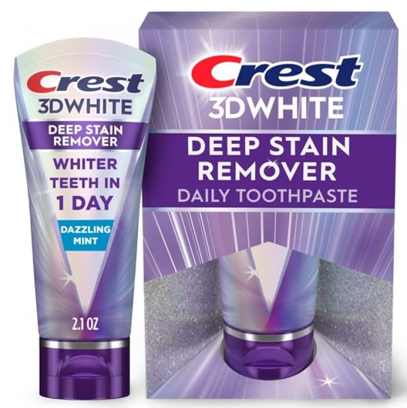 ihocon: Crest 3DWhite Brilliance Deep Stain Remover Dazzling Mint Toothpaste 深层去渍牙膏 2.1 oz