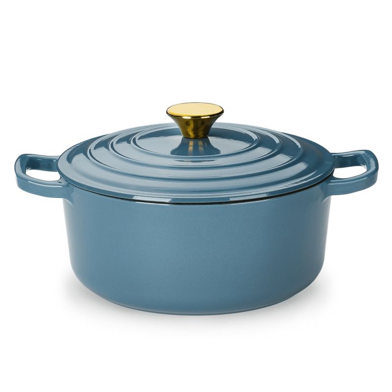 ihocon: Carote 4.5QT Enamel Cast Iron Dutch Oven,9.5寸搪瓷铸铁