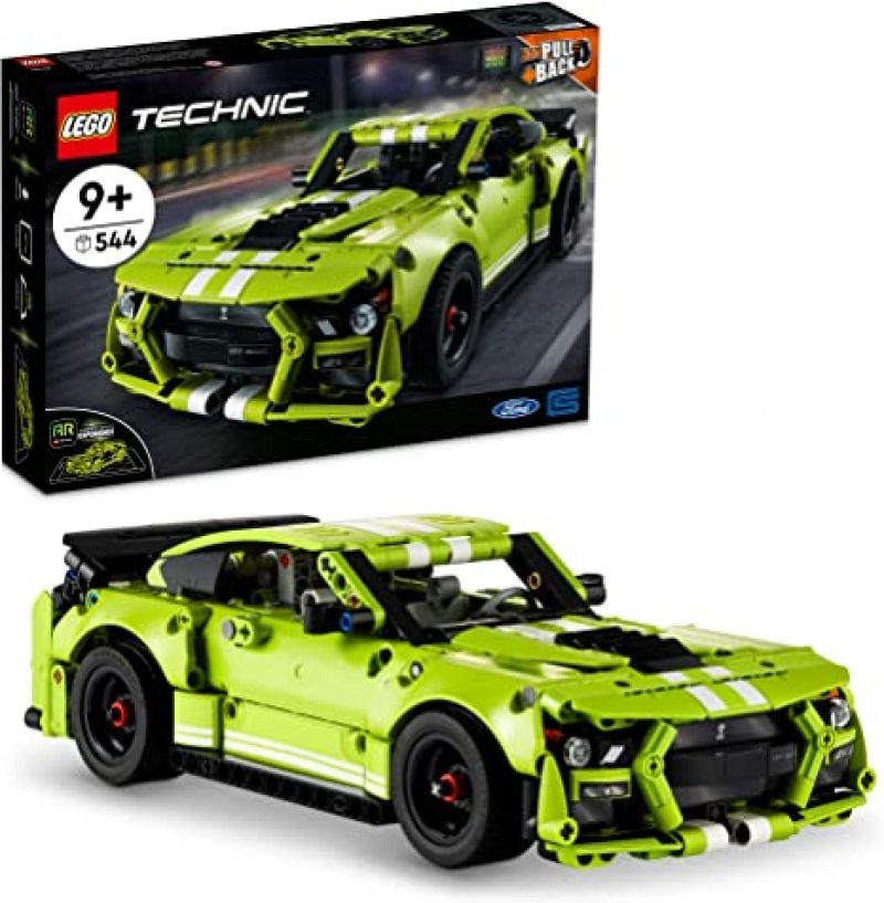 ihocon: 乐高积木LEGO Technic Ford Mustang Shelby GT500 42138 Model Building Kit (544 Pieces) 回力赛车