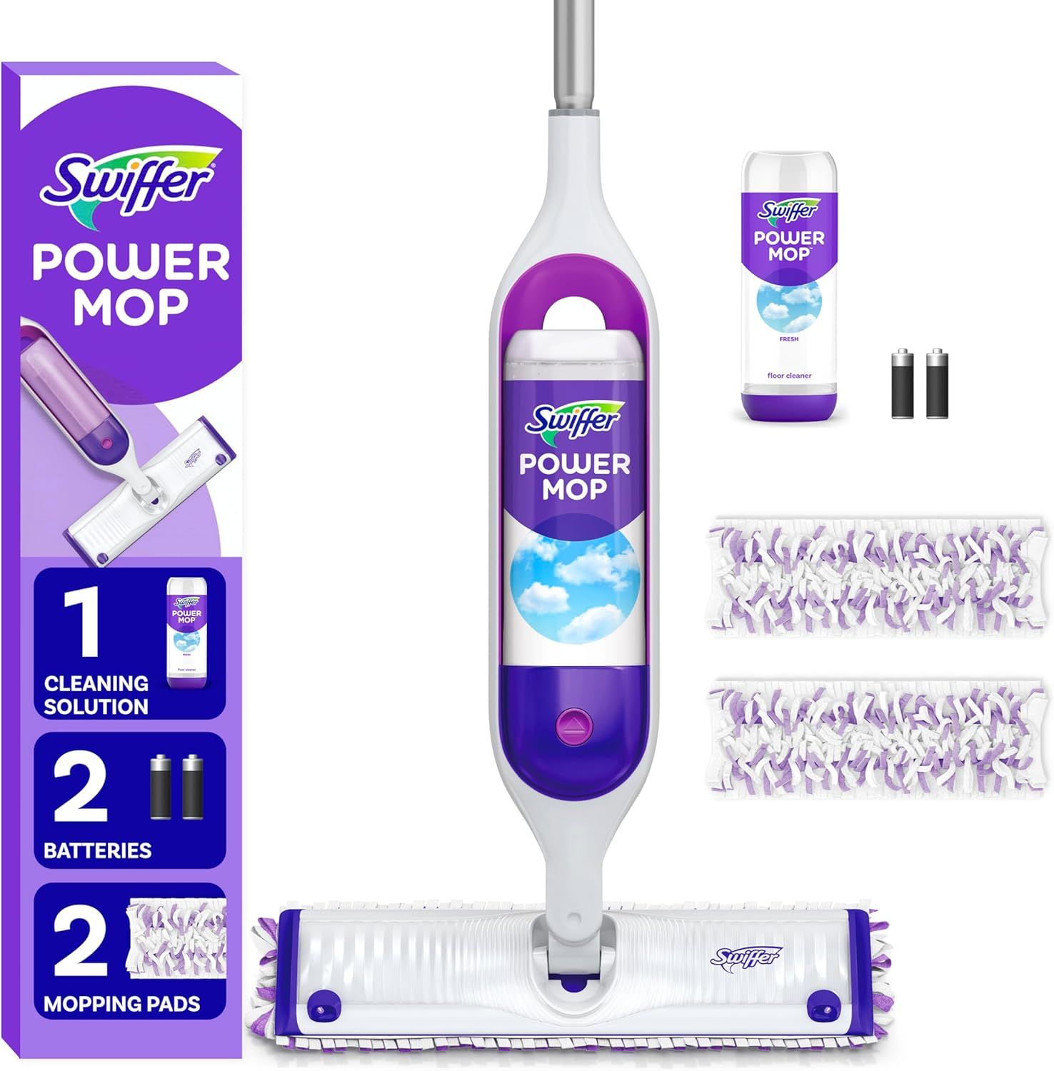 【折后$19.94 Prime包邮】Swiffer PowerMop 地板拖把清洁套件