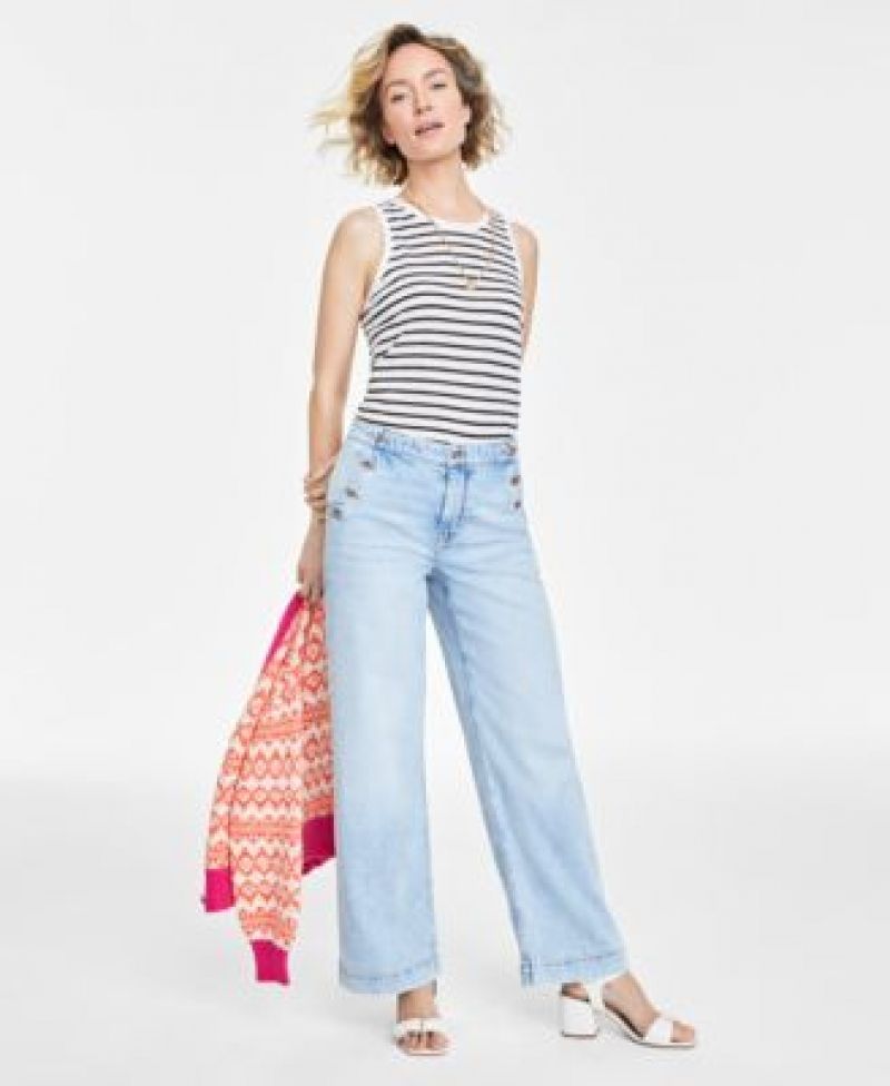 ihocon: On 34th Women's Sailor High-Rise Wide-Leg Jeans女士宽裤牛仔裤