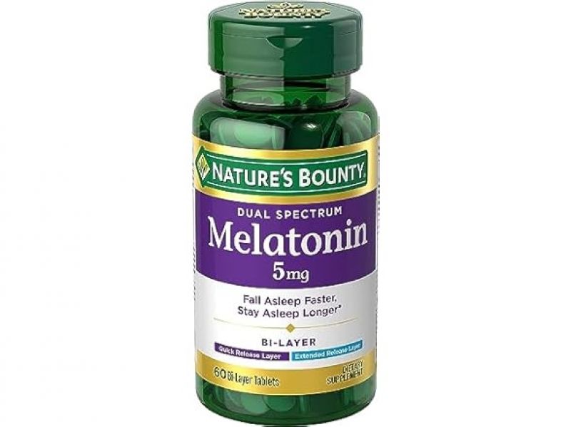 ihocon: Nature's Bounty Melatonin 5mg Dual Spectrum 复合释放型 褪黑激素 60粒