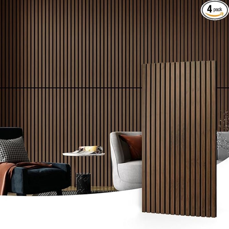 ihocon: Art3d 4 Pack 47.2 x 23.6寸 Wood Slat Acoustic Panels 木质吸音板 4片