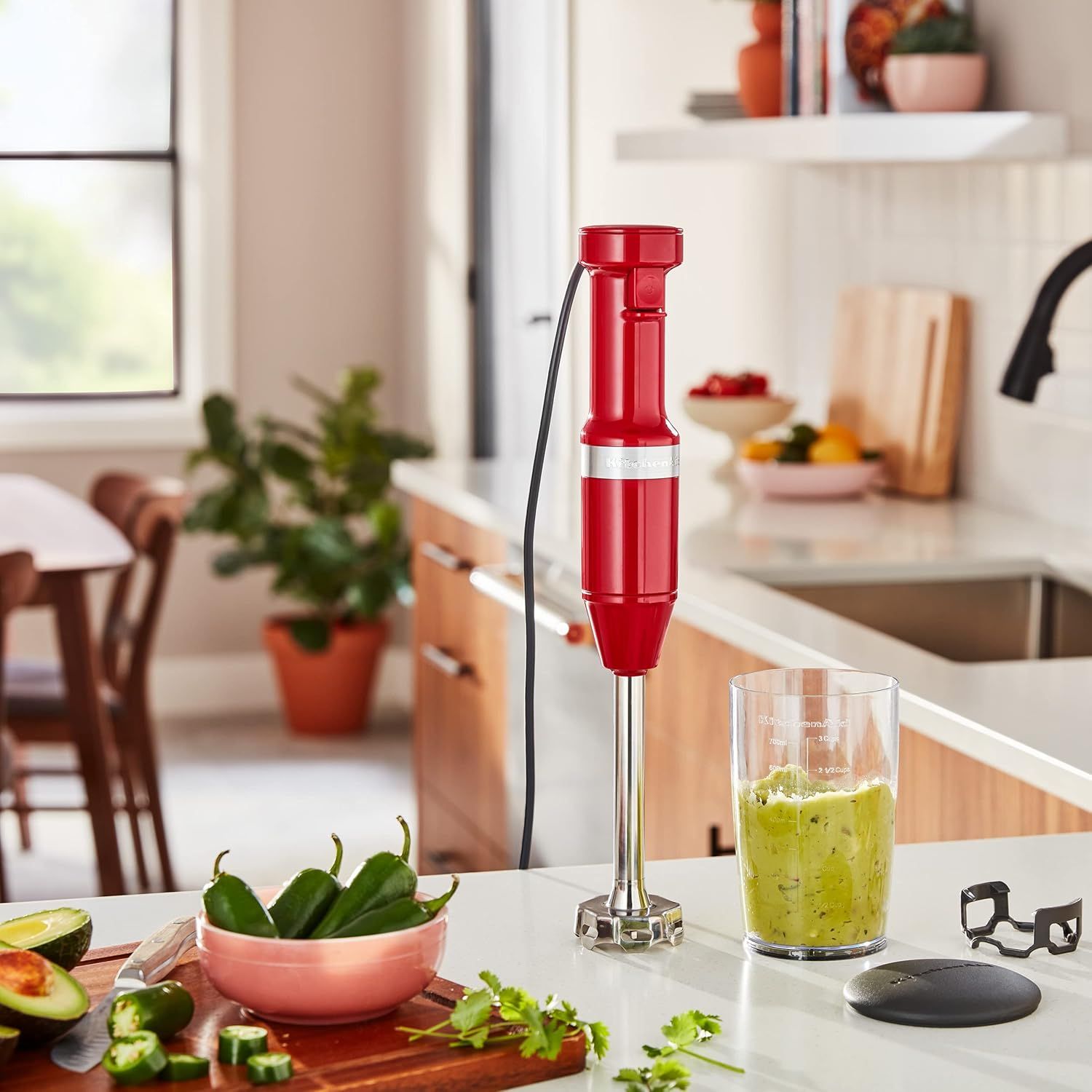【折后仅$44.95】KitchenAid 手持变速搅拌棒 KHBV53（帝国红）