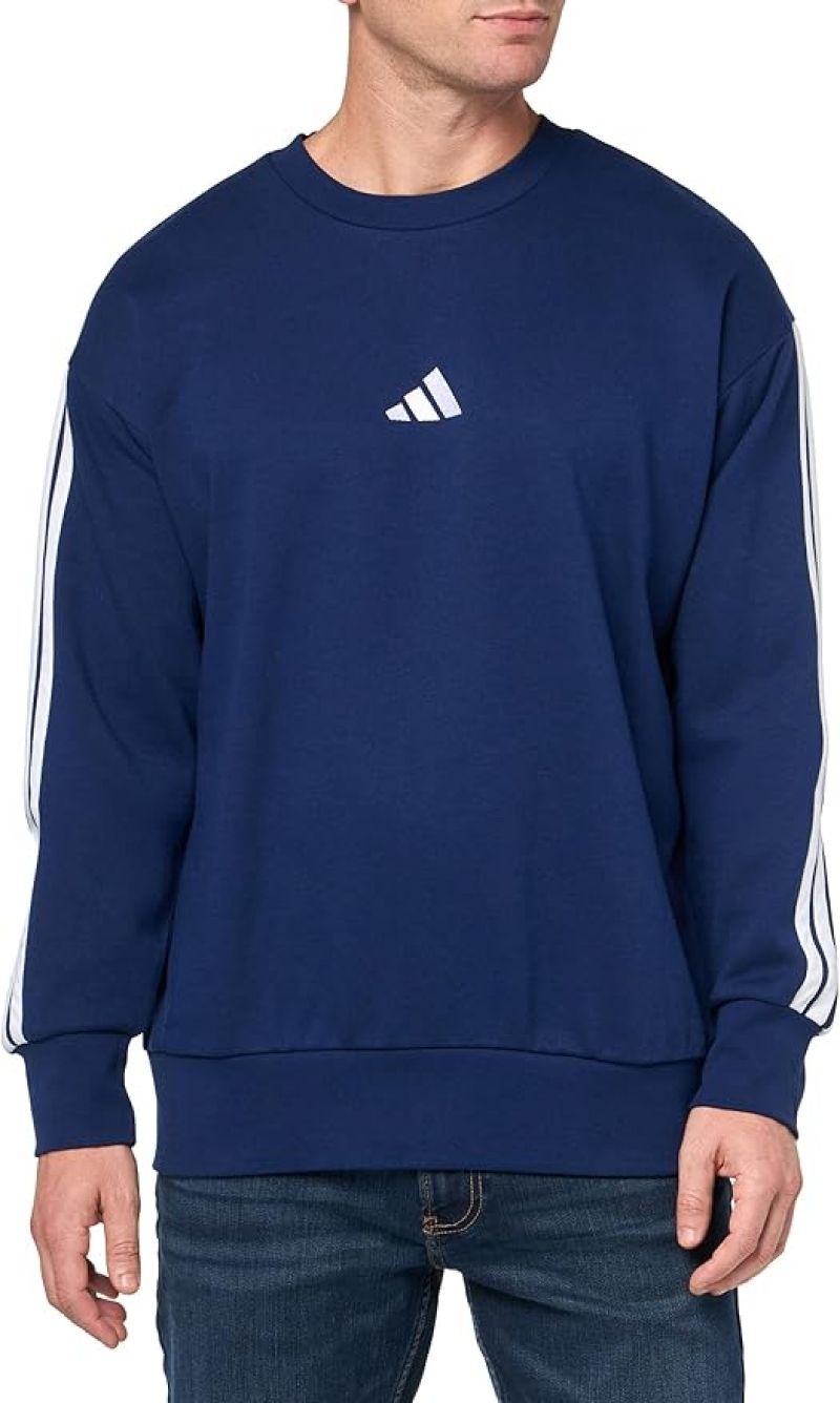ihocon: adidas Men's Essentials 3-Stripes Fleece Sweatshirt男士Fleece長袖衫