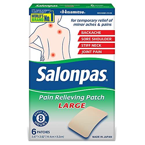【折後僅$5.23】Salonpas 止痛貼 大號6片裝（8小時緩解）