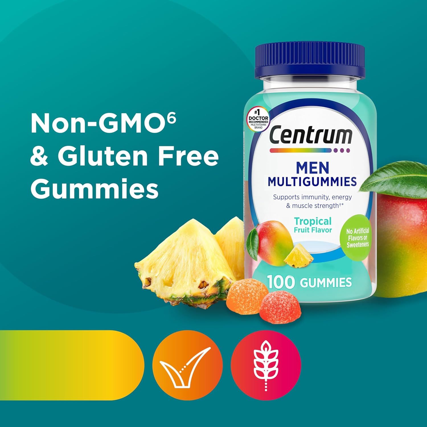 【折后$6.64】Centrum 男士综合维他命软糖 100粒装