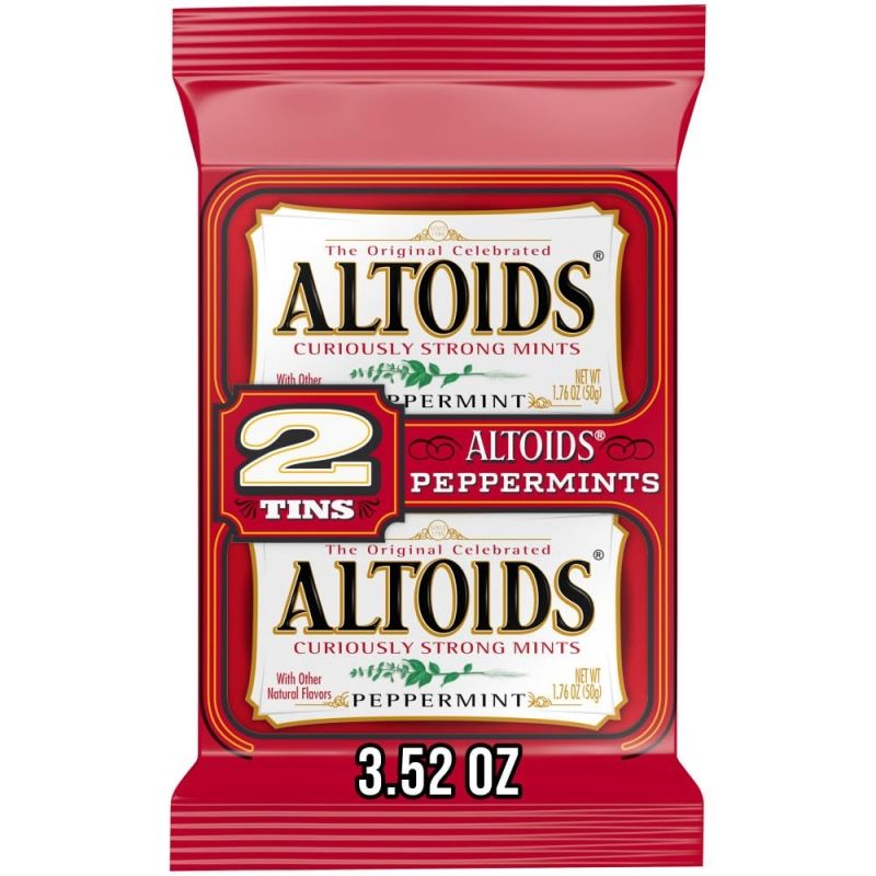 ihocon: Altoids Peppermint Mints Single Pack 薄荷含片 1.76 ounce, 2盒