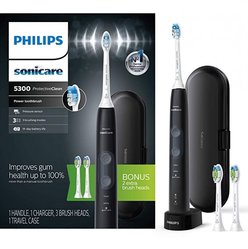 ihocon: Philips Sonicare ProtectiveClean 5300 Rechargeable Electric Toothbrush, HX6423/34 飞利浦电动牙刷