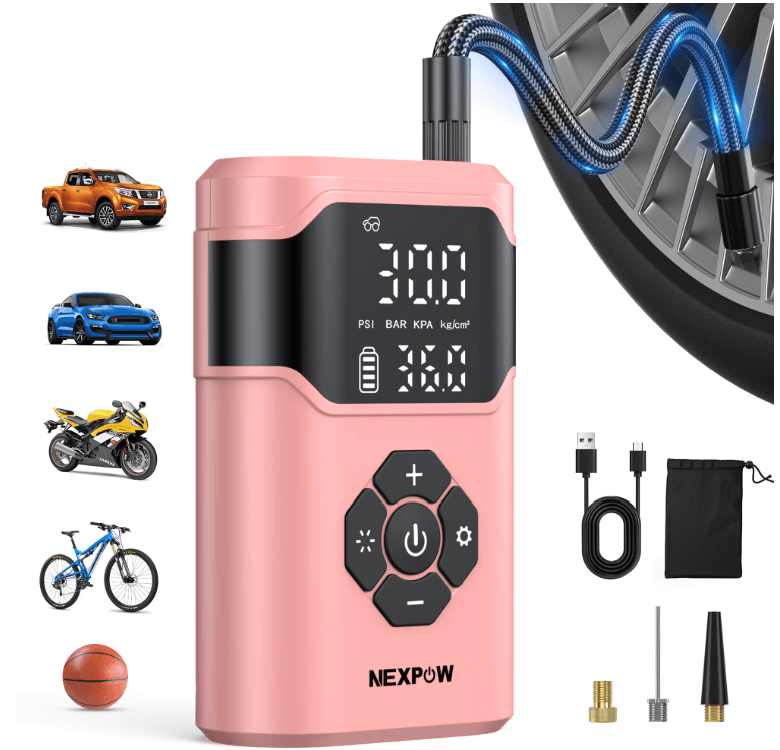  ✨ 小巧但超能打「NEXPOW 150PSI 便携车载充气泵」白菜价