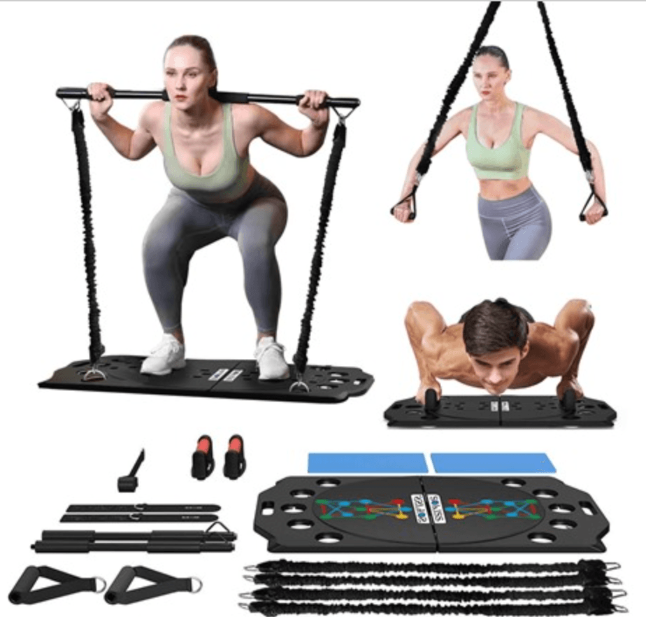 【折后$24.99 Prime包邮】家庭健身好选择！SoKiss 紧凑省空间健身套装！