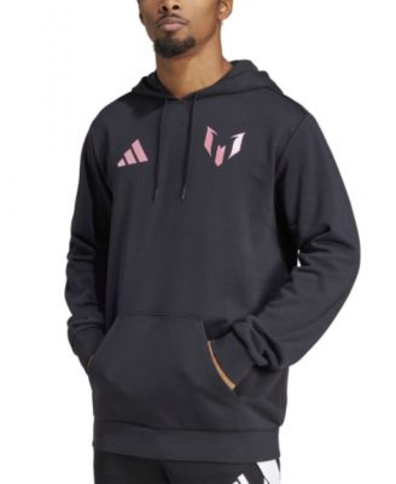 ihocon: adidas Men's Messi Logo Drawstring Hoodie 男士连帽衫