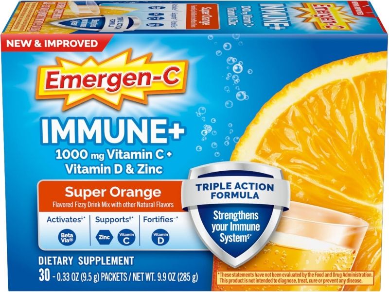 ihocon: Emergen-C Immune+ 1000mg Vitamin C Powder維他命C沖泡粉 30包