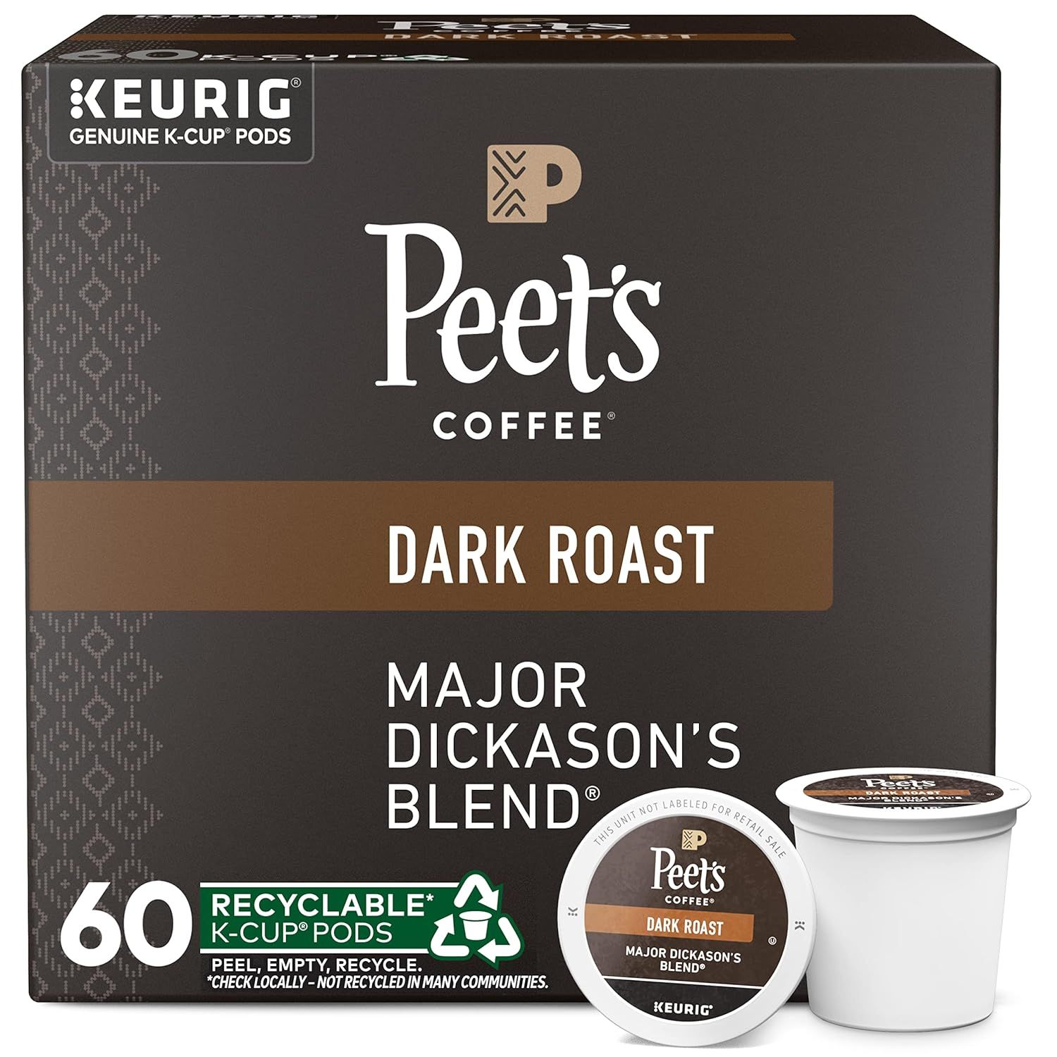 【折后$24.79 Prime包邮】Peet’s Coffee 深度烘培胶囊咖啡 60粒