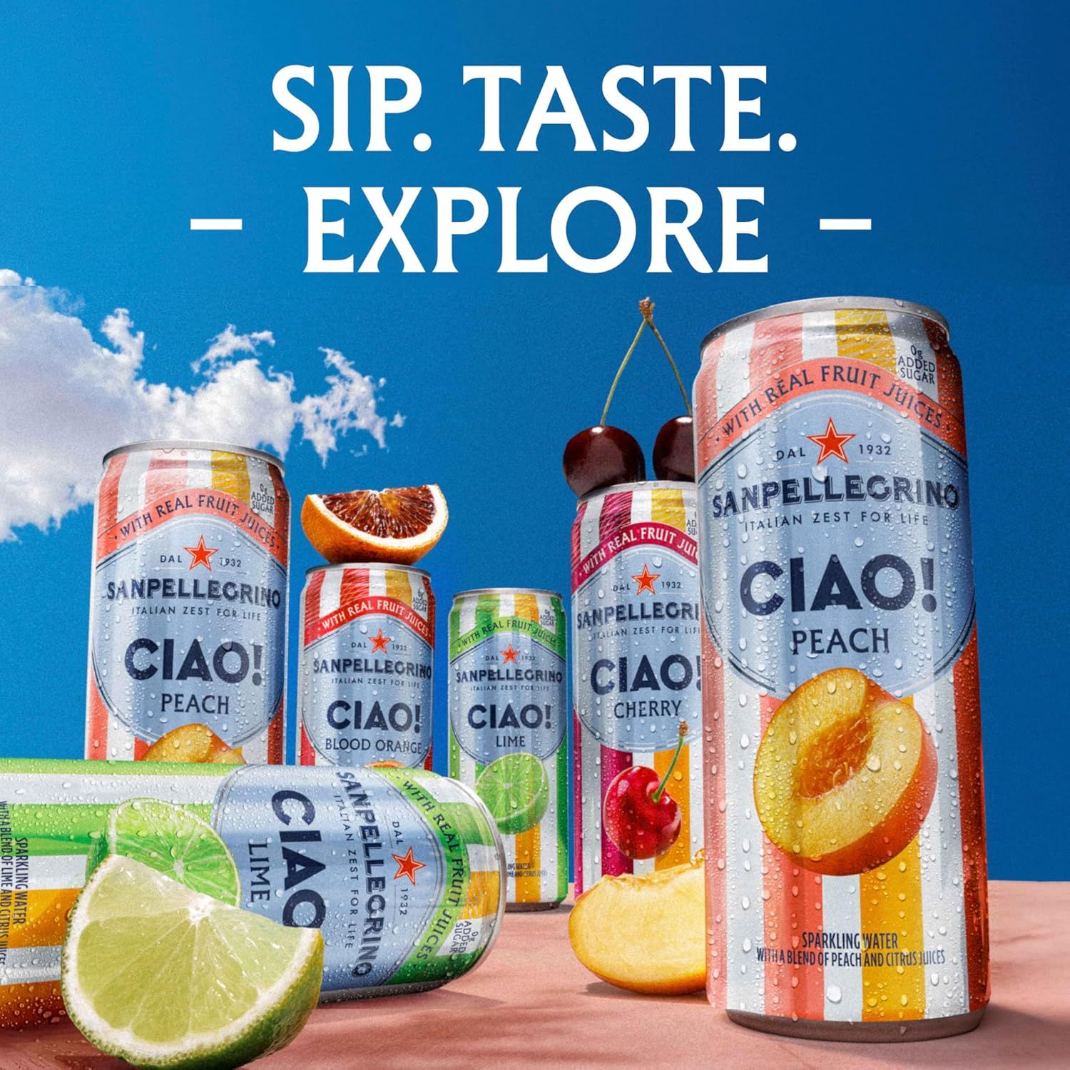 【折後僅$13.69】Sanpellegrino CIAO Lime 意式青檸氣泡水（24罐裝）