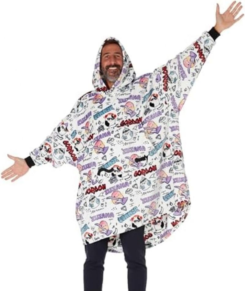 ihocon: [男,女均适用]THE COMFY Dream Squishmallows Oversized Wearable Blanket连帽保暖毯