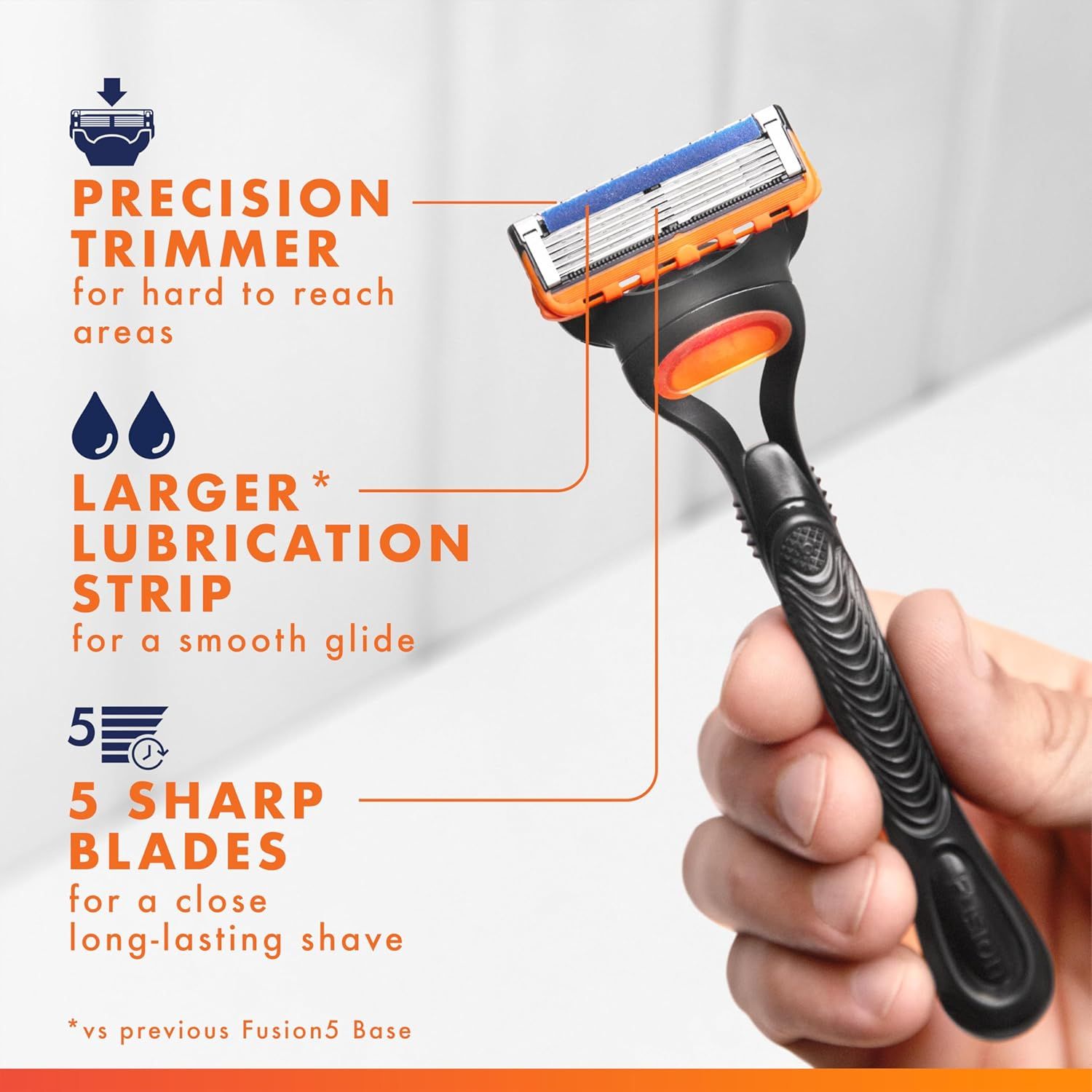 Gillette吉列 Fusion5 剃须刀 +4个刀片套装 现仅售$16.99 
