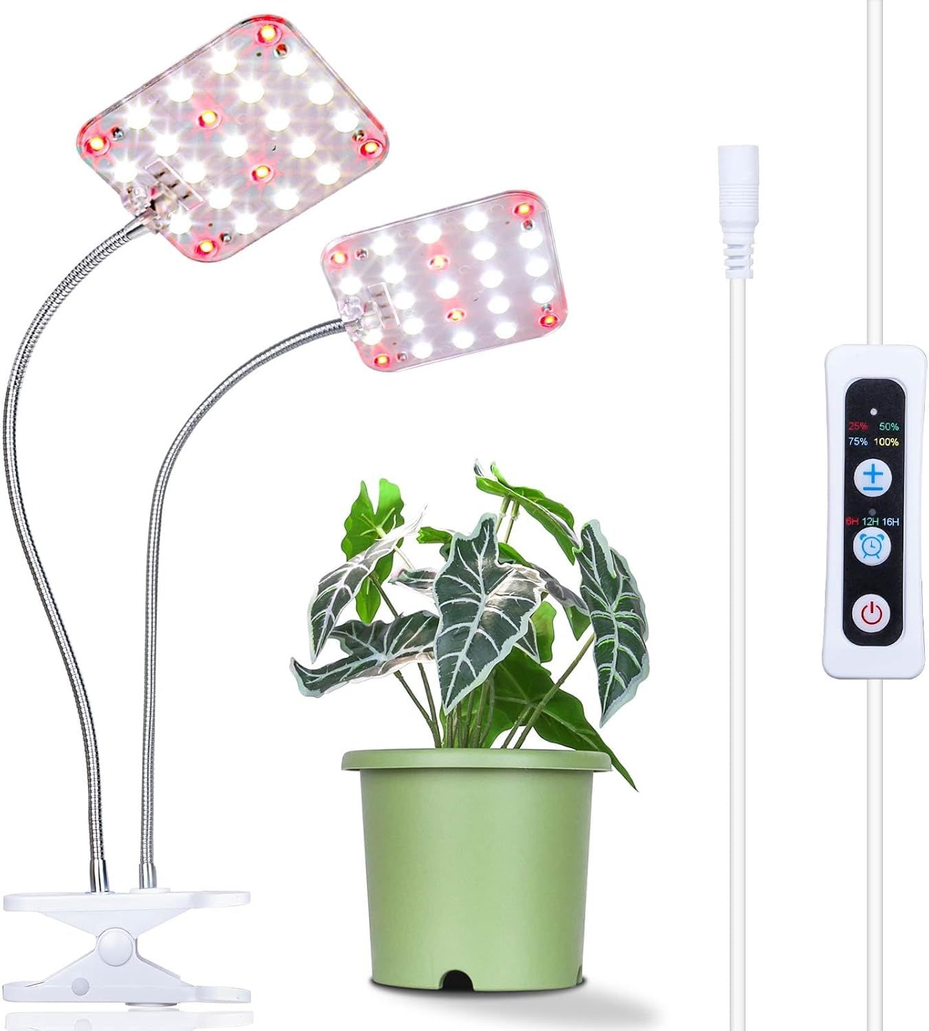 DOMMIA 可調光夾式植物生長燈 $11(原價$21.99)