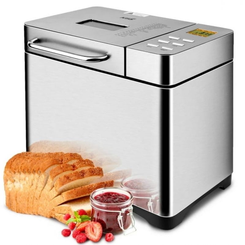 ihocon: KBS 19-in-1 2LB Bread Maker Machine Fully Automatic LCD Display，Stainless Steel Model# 013  2磅麵包機