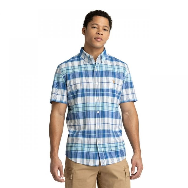 ihocon: U.S. Polo Assn. Men's Short Sleeve Buttondown Shirt男士短袖衬衫-多色可选